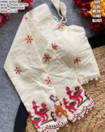 Traditional Embroidered Saree Blouse For Festive Wear