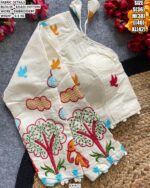 Traditional Embroidered Saree Blouse For Festive Wear