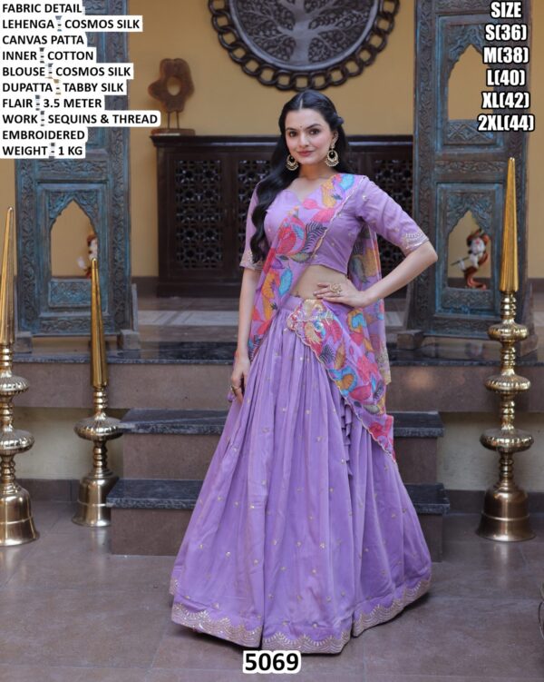 Elegant Occasion Wear Cosmos Silk Lehenga Choli