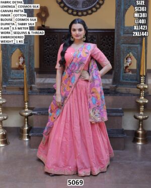Elegant Occasion Wear Cosmos Silk Lehenga Choli