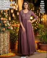 Fancy Embroidered Long Gown For Festive Wear