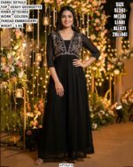Fancy Embroidered Long Gown For Festive Wear