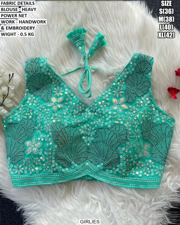 Designer Heavy Power Net Blouse For Women