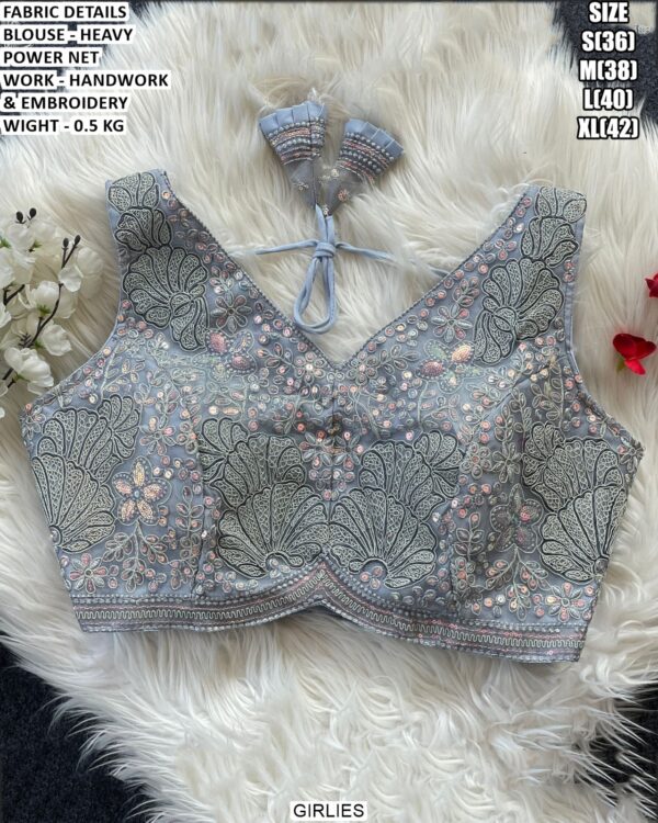 Designer Heavy Power Net Blouse For Women