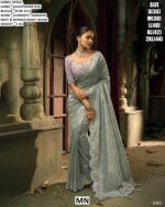 Premium Pure Ziraf Silk Saree With Heavy Hand Embellished Work