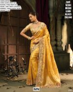 Premium Pure Ziraf Silk Saree With Heavy Hand Embellished Work