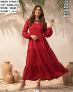 Elegant Delta Silk Designer Maxi Dress For Stylish Look