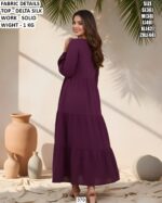 Elegant Delta Silk Designer Maxi Dress For Stylish Look