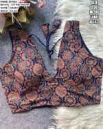 Women's Cotton Galaxy Blouse With Ajrakh Work