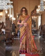 Women’S Traditional Digital Print Saree In Mulai Silk Fabric