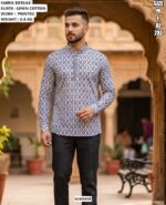 Men’s Linen Cotton Printed Kurta