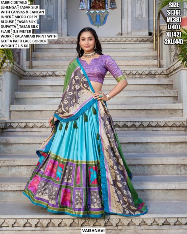 Occasion Wear Tasar Silk Lehenga Set For Women