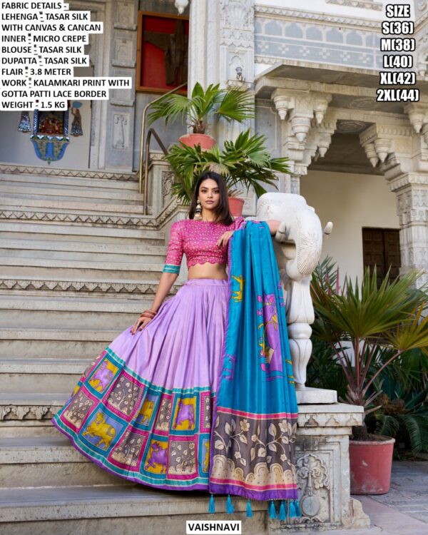 Occasion Wear Tasar Silk Lehenga Set For Women
