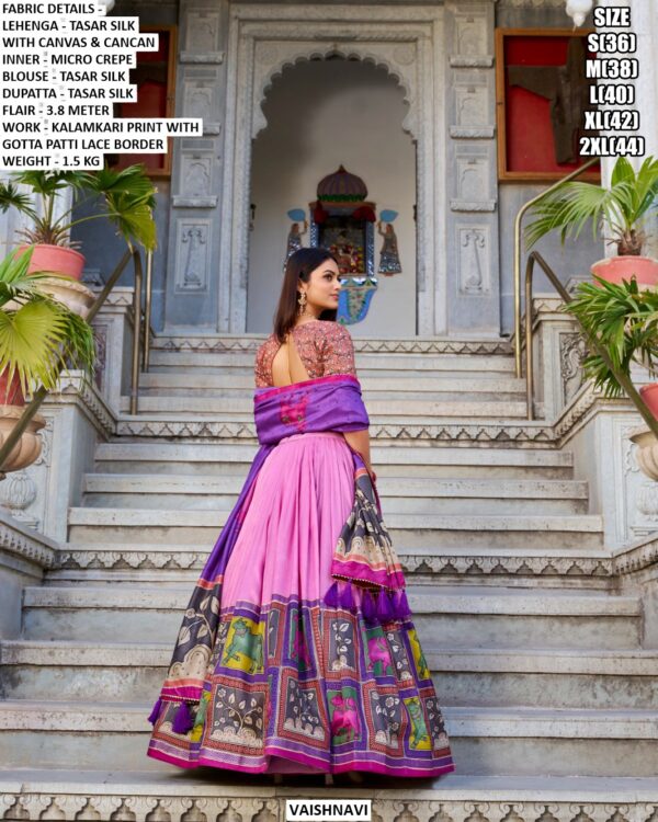 Occasion Wear Tasar Silk Lehenga Set For Women