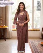 Premium Imported Saree With Statement Blouse Design