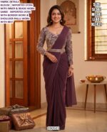 Trendy Imported Lycra Saree For Festive And Party Wear