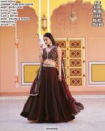 Fendi Lehenga Set With Sequins And Thread Embroidery