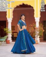 Fendi Lehenga Set With Sequins And Thread Embroidery
