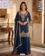 Premium Real Georgette Suit Set With Beads Work