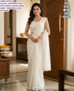 Fancy Imported Lycra Saree With Designer Blouse Set