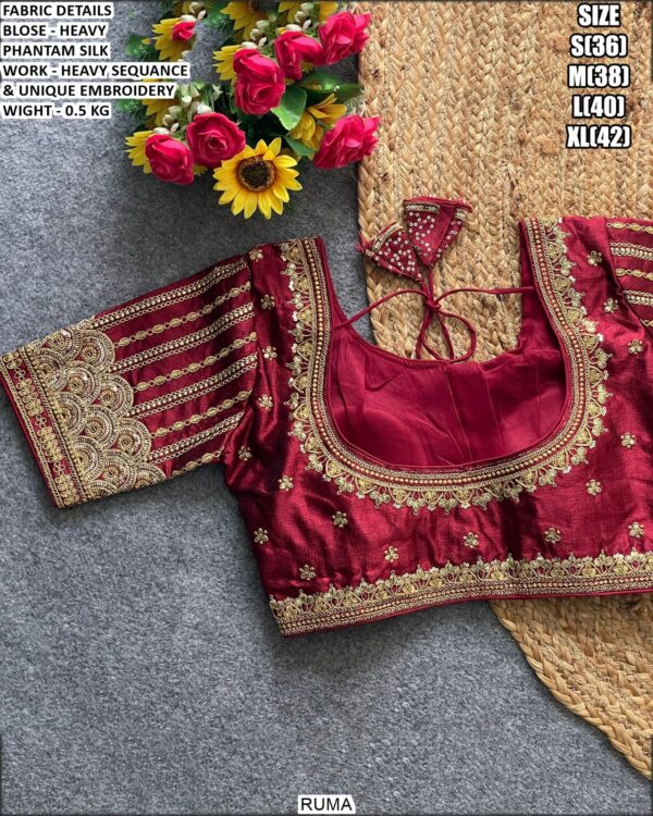 Elegant Party Wear Blouse With Unique Embroidery Work