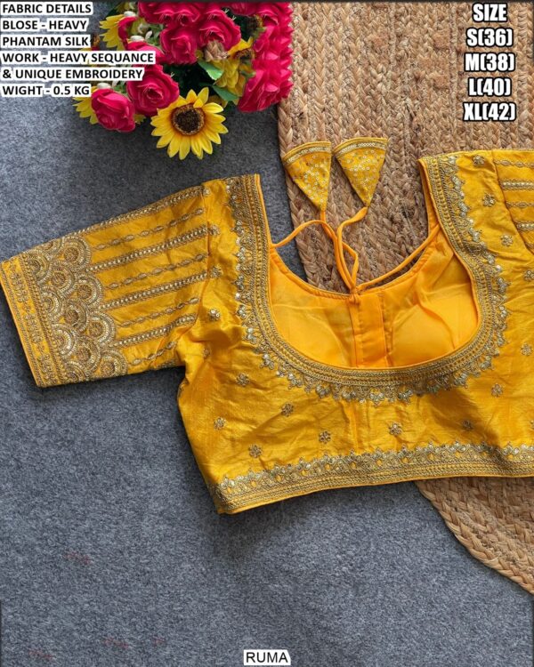 Elegant Party Wear Blouse With Unique Embroidery Work