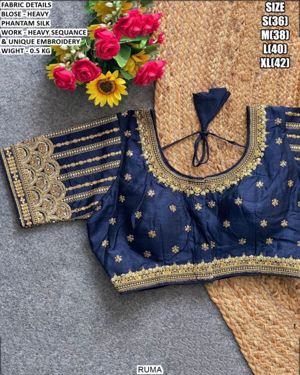 Elegant Party Wear Blouse With Unique Embroidery Work
