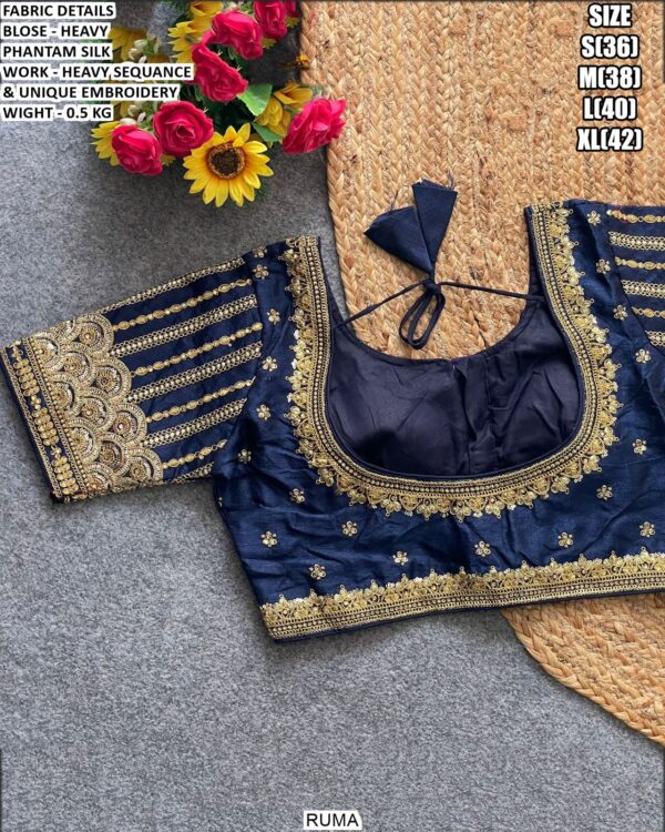Elegant Party Wear Blouse With Unique Embroidery Work