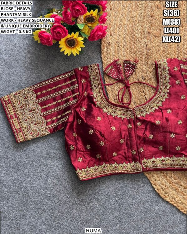 Elegant Party Wear Blouse With Unique Embroidery Work