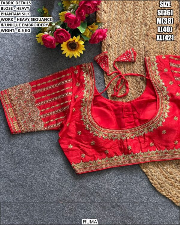 Elegant Party Wear Blouse With Unique Embroidery Work