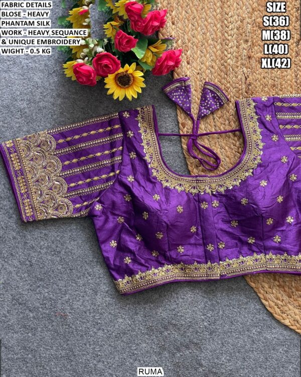 Elegant Party Wear Blouse With Unique Embroidery Work