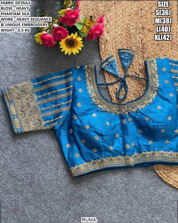Elegant Party Wear Blouse With Unique Embroidery Work