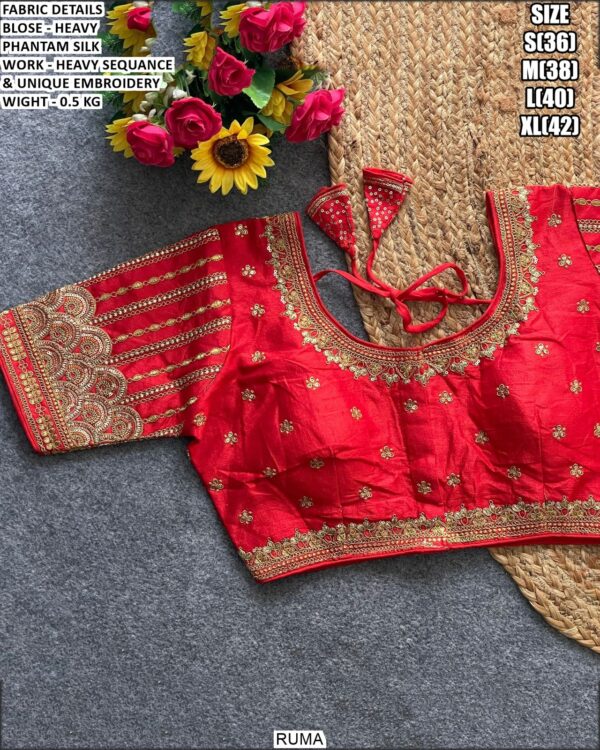 Elegant Party Wear Blouse With Unique Embroidery Work