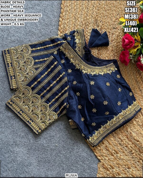 Elegant Party Wear Blouse With Unique Embroidery Work