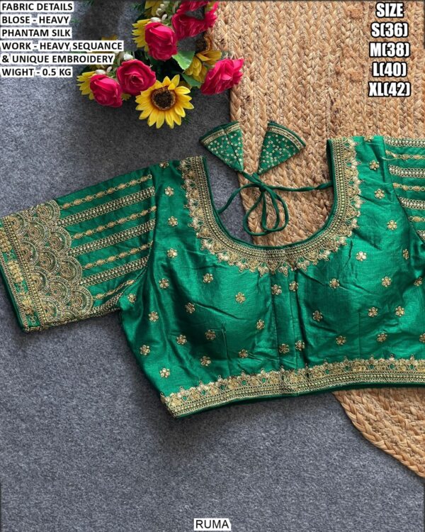 Elegant Party Wear Blouse With Unique Embroidery Work