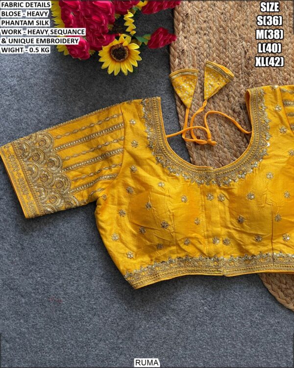 Elegant Party Wear Blouse With Unique Embroidery Work