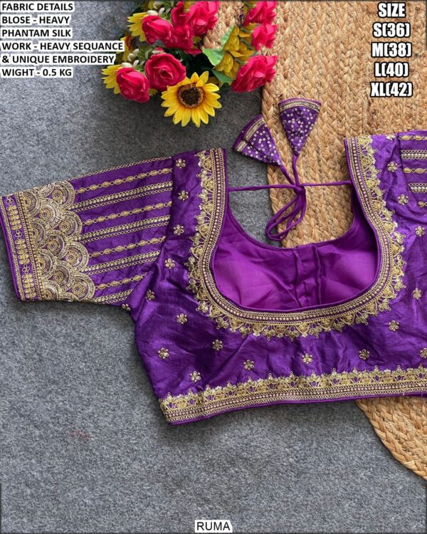 Elegant Party Wear Blouse With Unique Embroidery Work