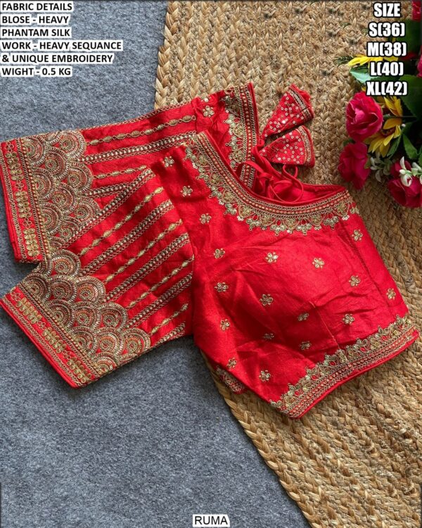 Elegant Party Wear Blouse With Unique Embroidery Work
