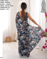 Premium Chinon Saree For Elegant Party And Festive Wear