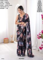 Premium Chinon Saree For Elegant Party And Festive Wear