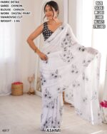 Premium Chinon Saree For Elegant Party And Festive Wear