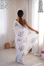 Premium Chinon Saree For Elegant Party And Festive Wear