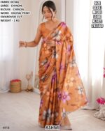 Premium Chinon Saree For Elegant Party And Festive Wear