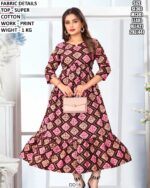 Casual And Festive Wear Super Cotton Printed Dress