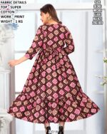 Casual And Festive Wear Super Cotton Printed Dress