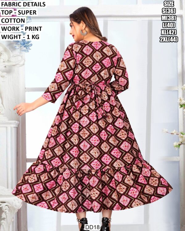 Casual And Festive Wear Super Cotton Printed Dress