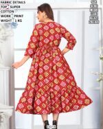 Casual And Festive Wear Super Cotton Printed Dress