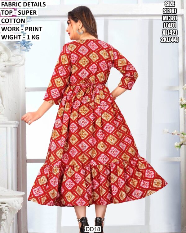 Casual And Festive Wear Super Cotton Printed Dress