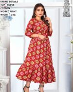 Casual And Festive Wear Super Cotton Printed Dress