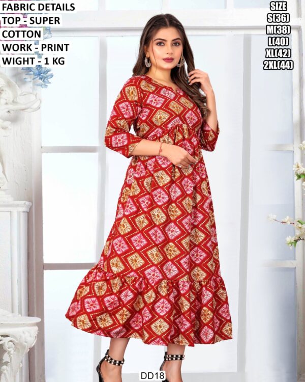Casual And Festive Wear Super Cotton Printed Dress